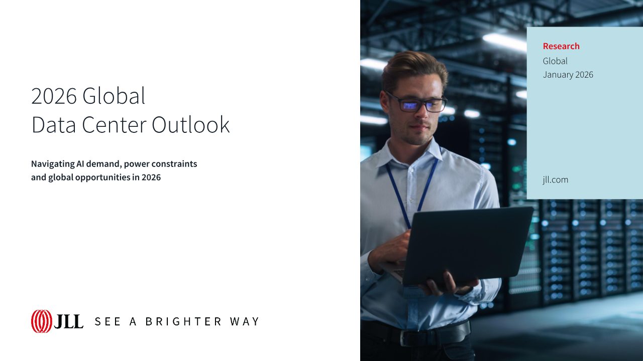 First page of JLL 2026 Global Data Center Outlook: ~100 GW of new capacity by 2030 and a $3T infrastructure supercycle