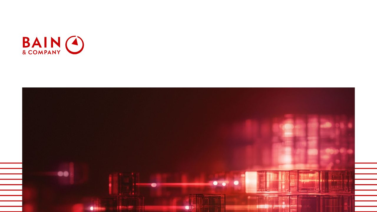 First page of Technology Report 2026 (Bain, September 2026): AI needs a $6T annual market to fund its buildout