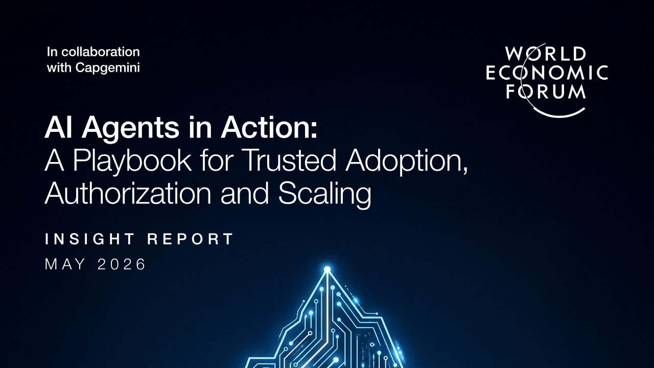First page of WEF & Capgemini: AI Agents in Action, a playbook for trusted adoption, authorization and scaling