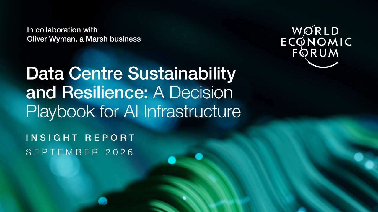 First page of WEF & Oliver Wyman: Data centre sustainability and resilience, a decision playbook for AI infrastructure